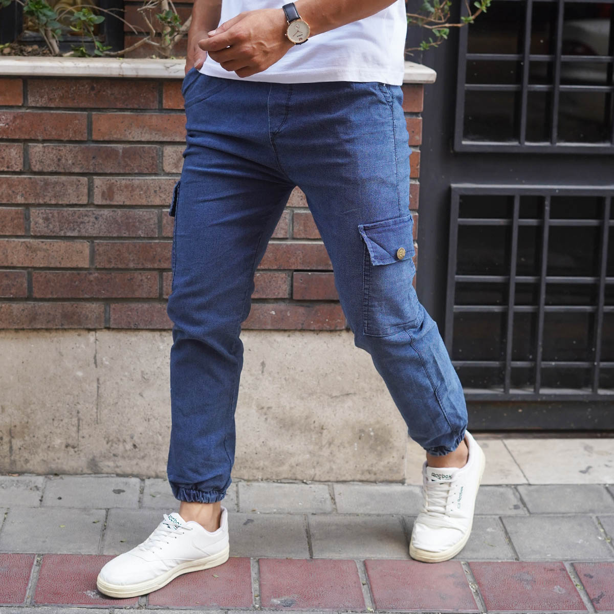 شلوار اسلش آبی مردانه مدل ARAZ