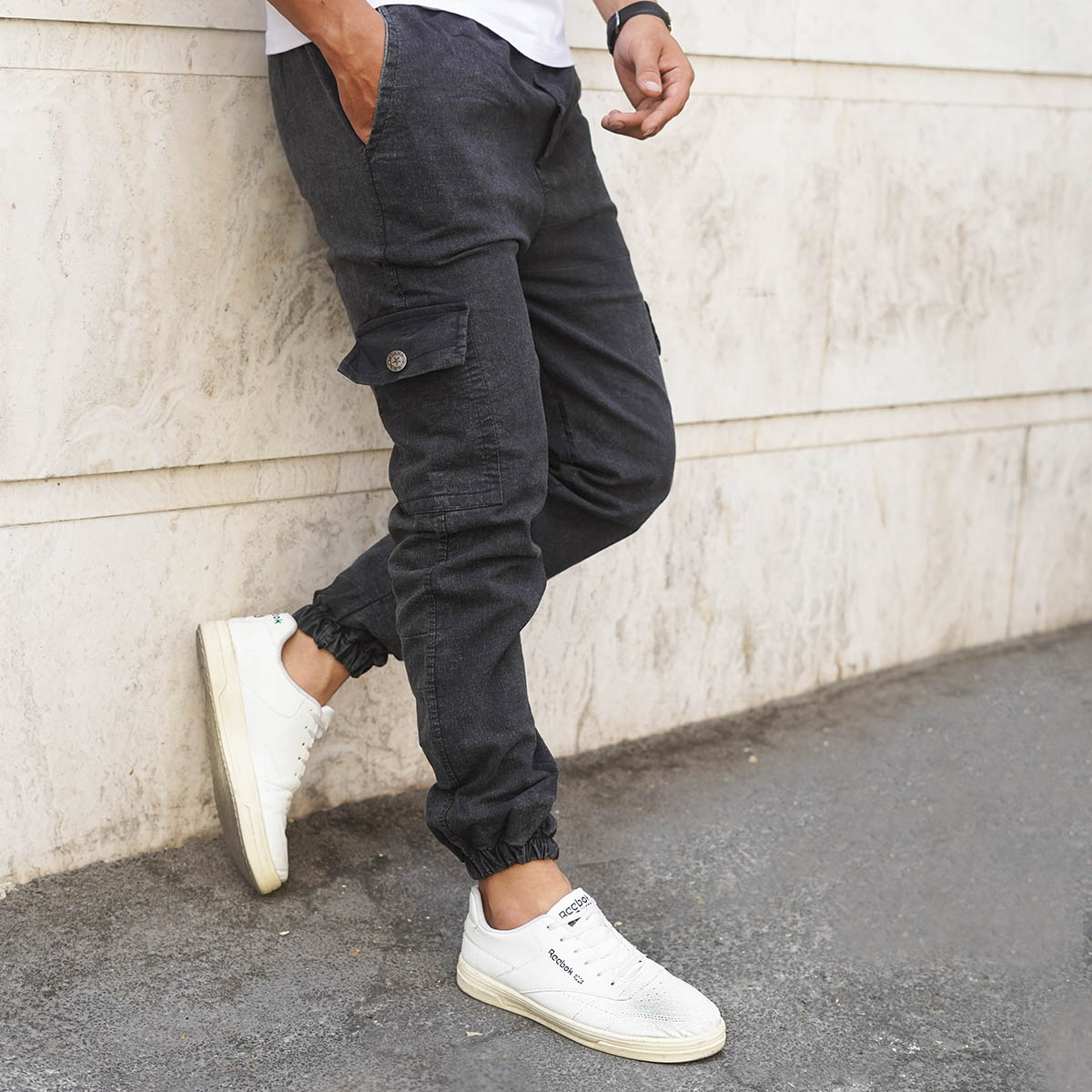 شلوار اسلش مشکی مردانه مدل ARAZ