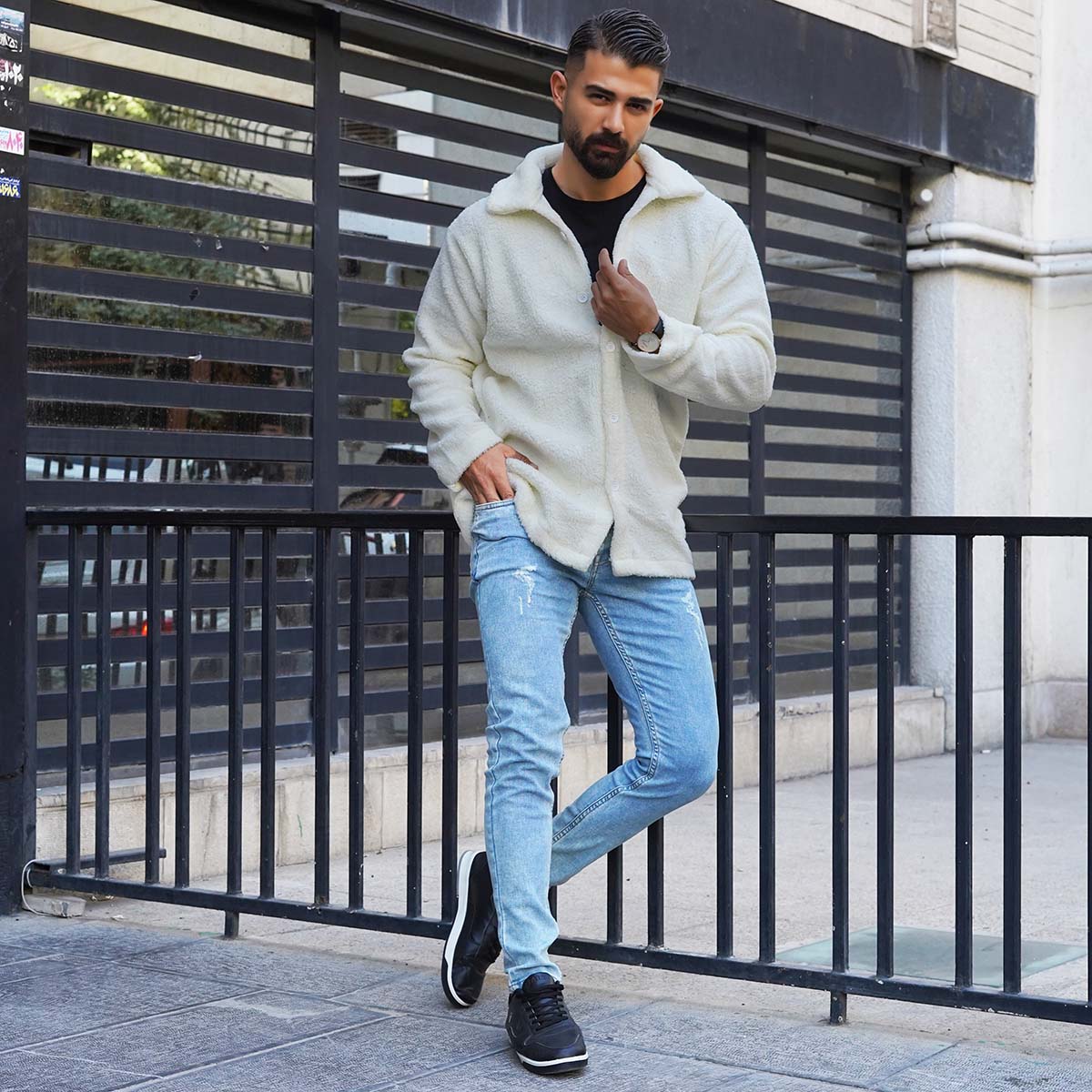 ژاکت مردانه سفید مدل TEDI