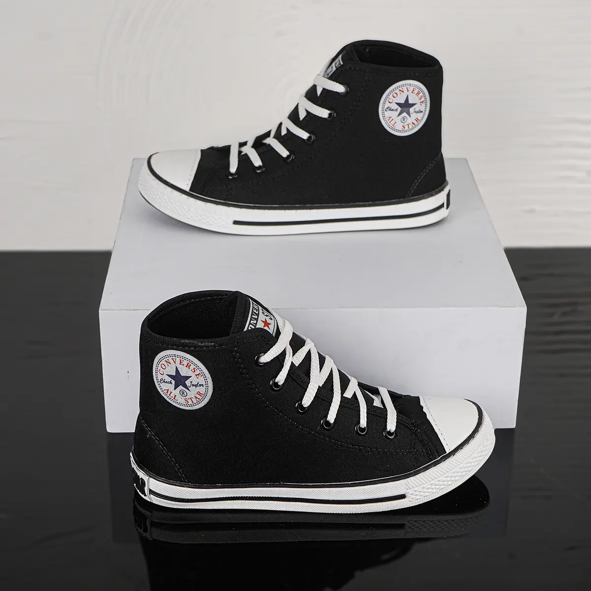 کفش ورزشی ساقدار مشکی All Star زنانه مدلMobina