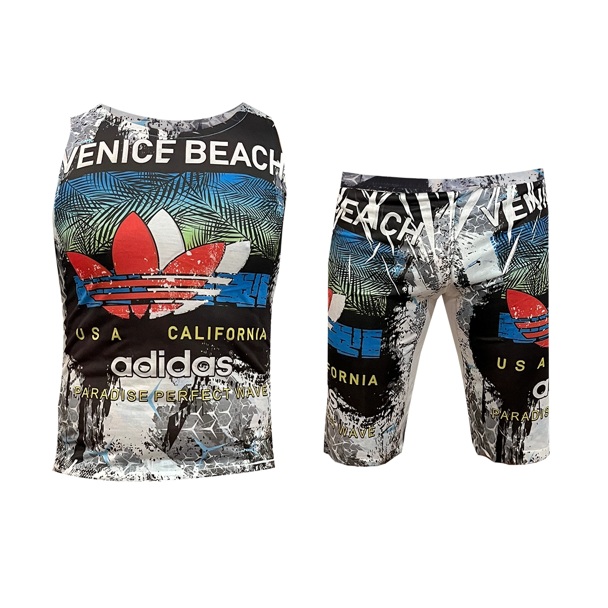 ست رکابی شلوارک مردانه مدل VENICE BEACH