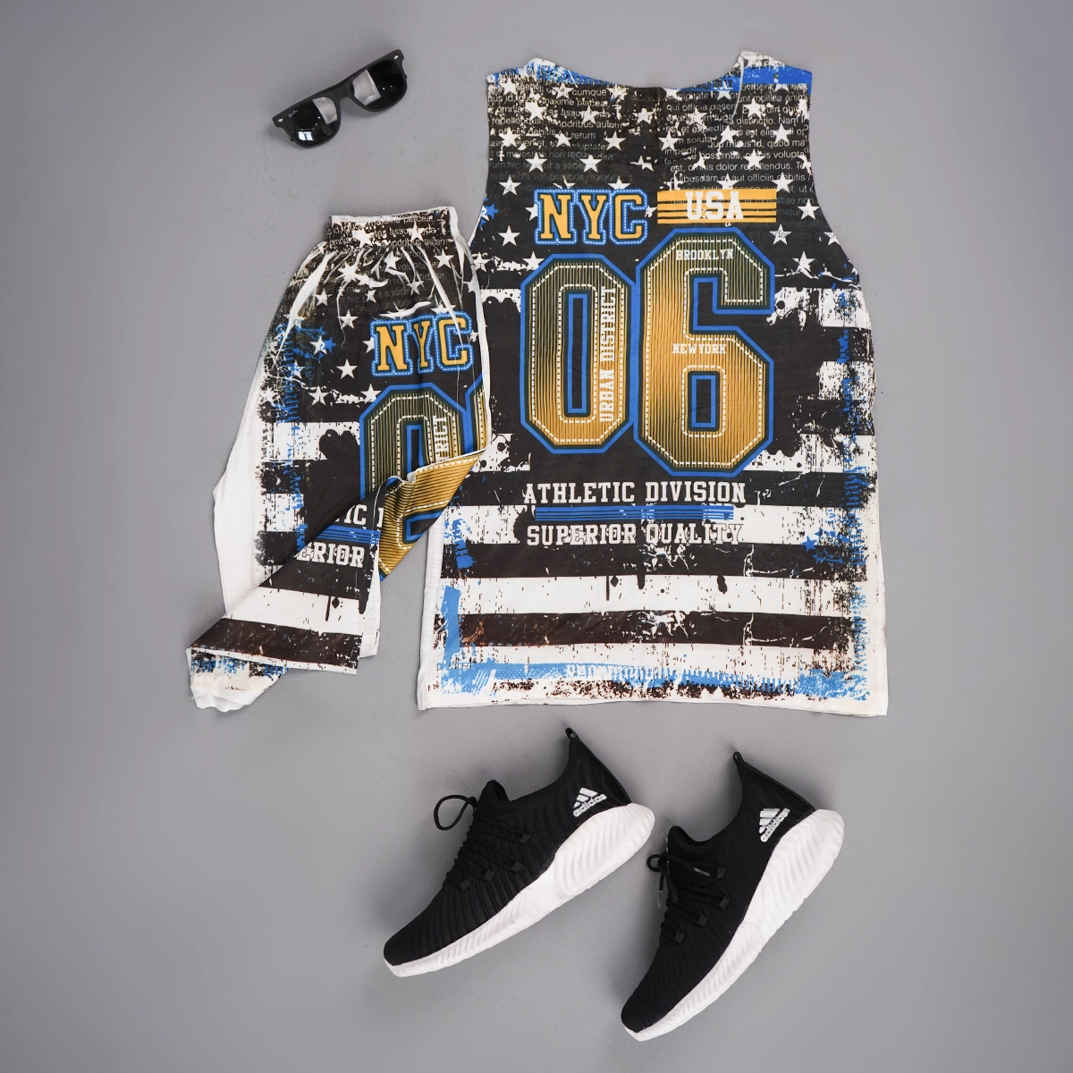 ست رکابی شلوارک مردانه NYC 06