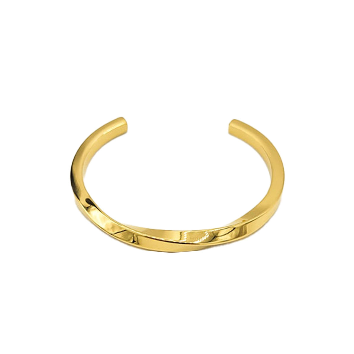 بنگل مردانه طلایی مدل پیچ خورده