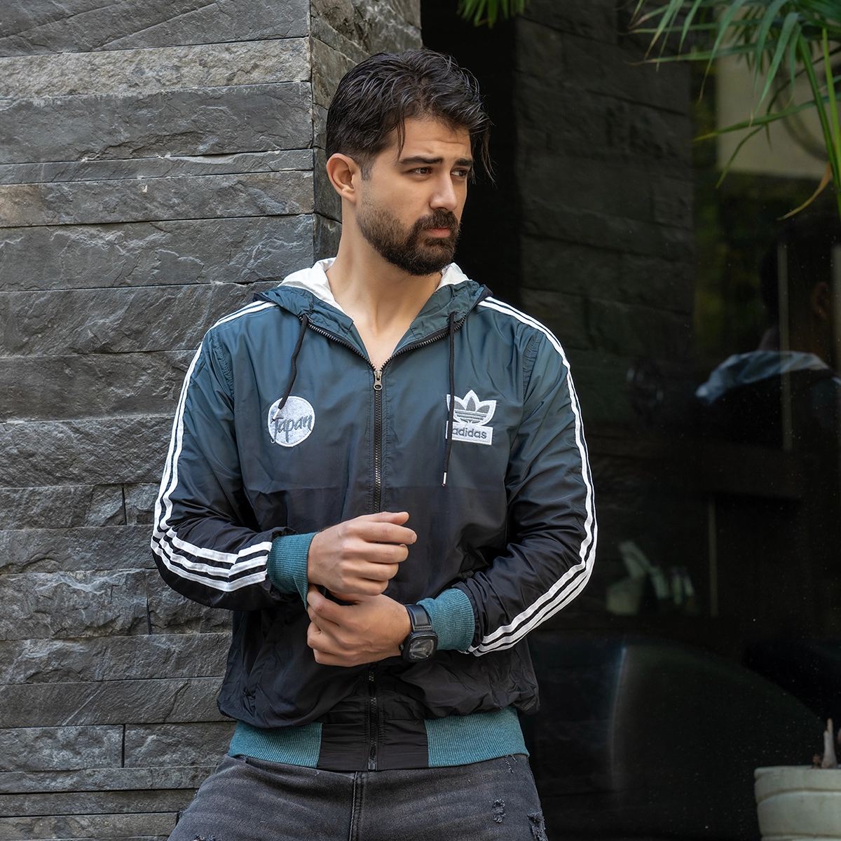 کاپشن آدیداس مردانه سبز مدل Savino