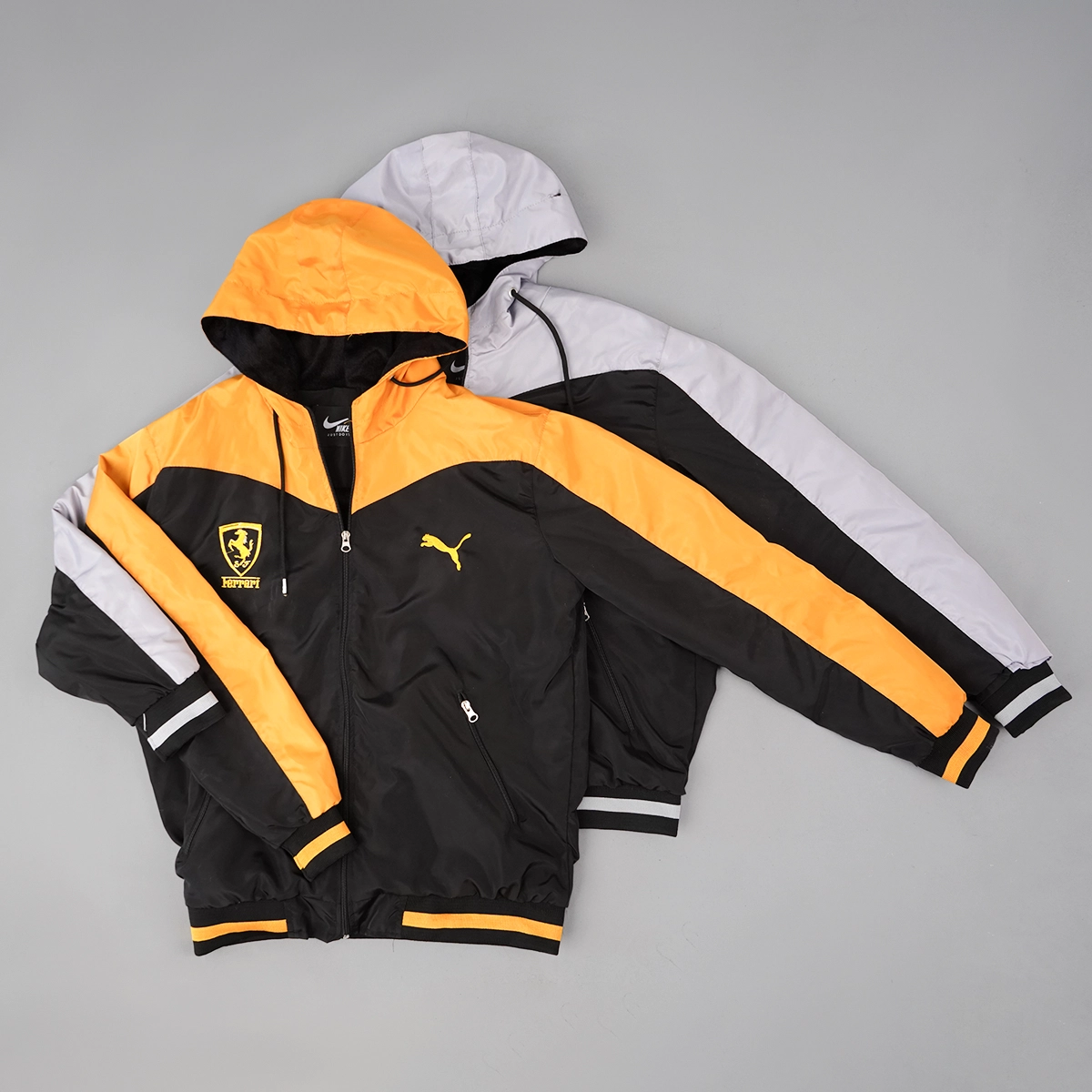 کاپشن مشکی طوسی مردانه مدل Ferrari