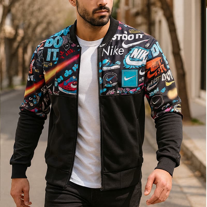 سوییشرت نایک رنگی مردانه مدل L62