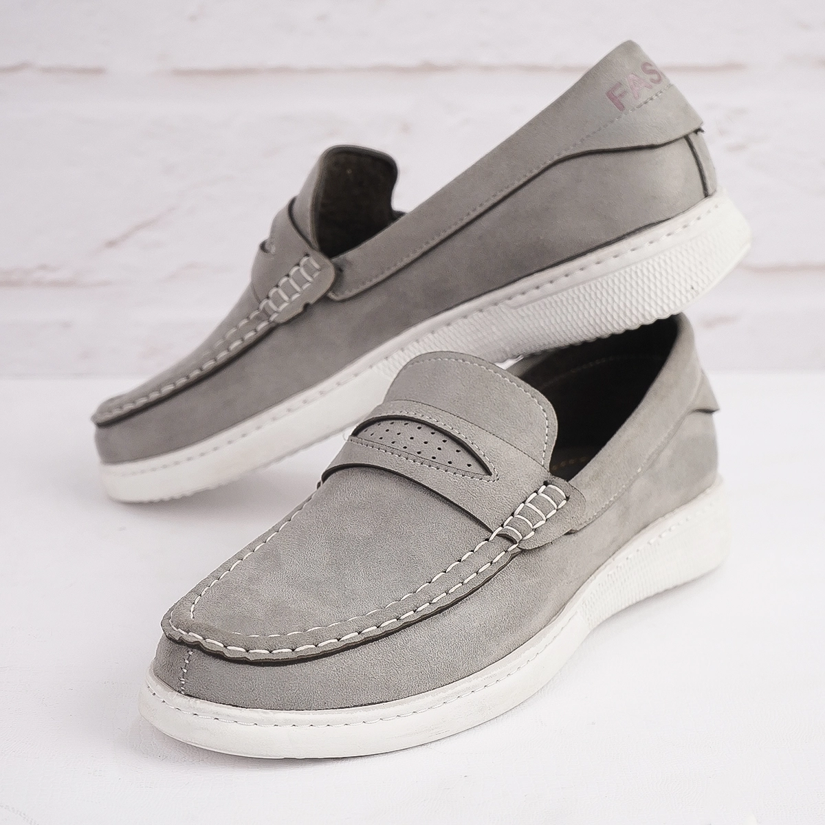 کفش کالج طوسی روشن مردانه مدل Aril