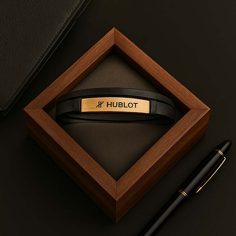 دستبند چرم مردانه مدل پلاک دار