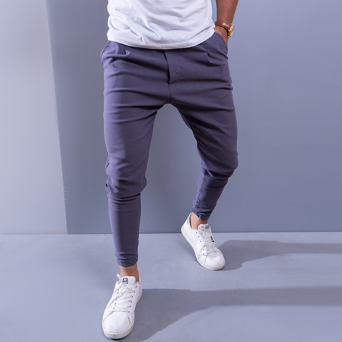 شلوار اسلش مردانه طوسی مدل Kiper