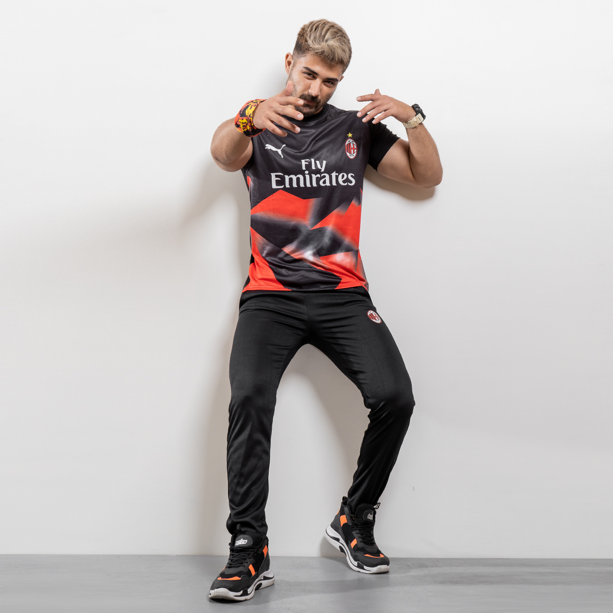 ست تیشرت شلوار Ac milan مردانه مدلLokat