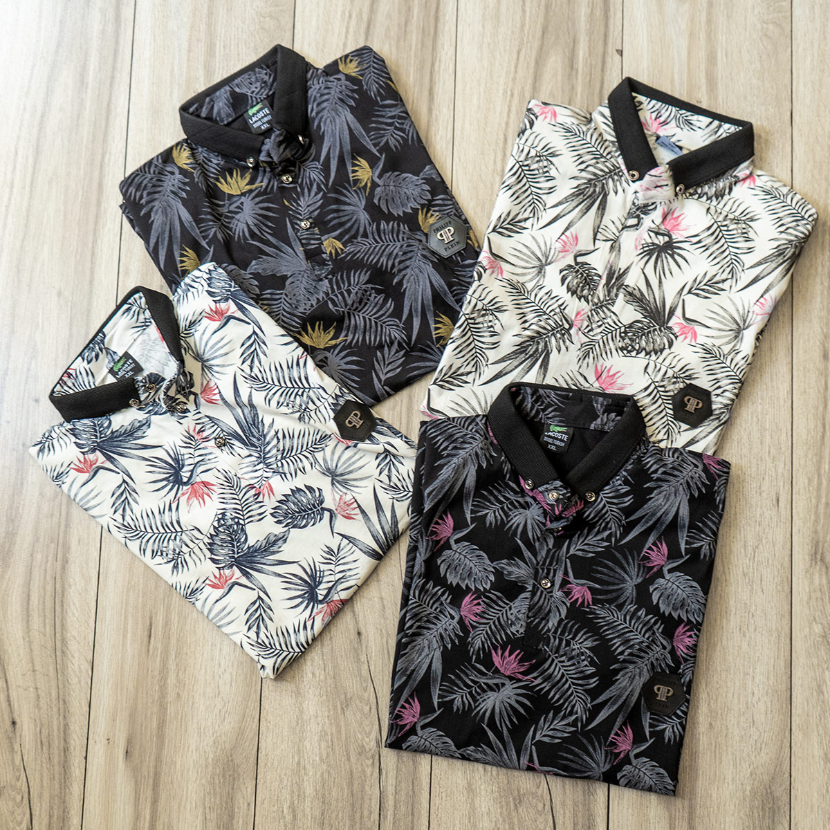 تیشرت Lacoste مردانه مشکی صورتی مدل Rion