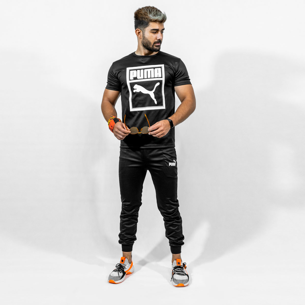 ست 3 تیکه Puma مشکی مردانه مدلAtraz