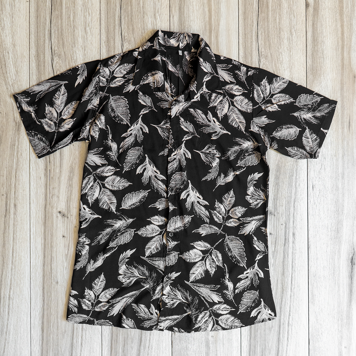 پیراهن هاوایی مردانه مشکی مدل Tinkal-