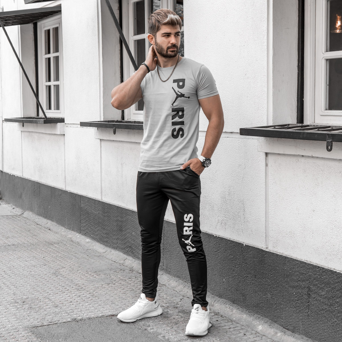 ست تیشرت شلوار جردن پاریس مردانه مدل Diora