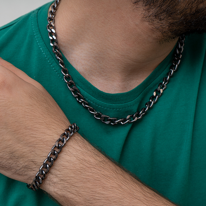 نیم ست Cartier مردانه دودی مدل Zoris