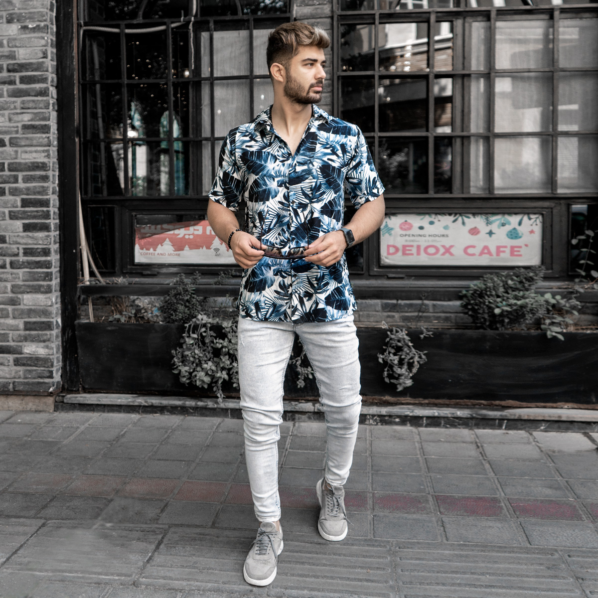 پیراهن هاوایی مردانه مدل Saviz