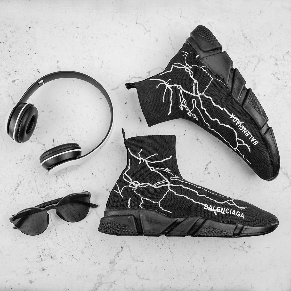 کفش ورزشی Balenciagaمردانه مشکی مدلAgras